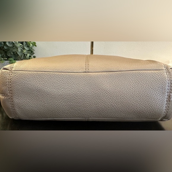 Coach Lexy Metallic Platinum Gold Triple Compartment Shoulder Bag EUC - Picture 14 of 14